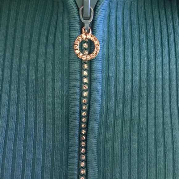 Teal stretch sweater by Cache size M - Picture 2 of 5